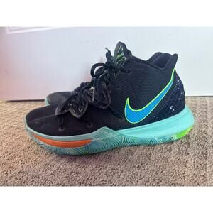 Nike Kyrie 5 UFO Obsidian/Light Current Blue Kyrie Irving Basketball Shoe,10